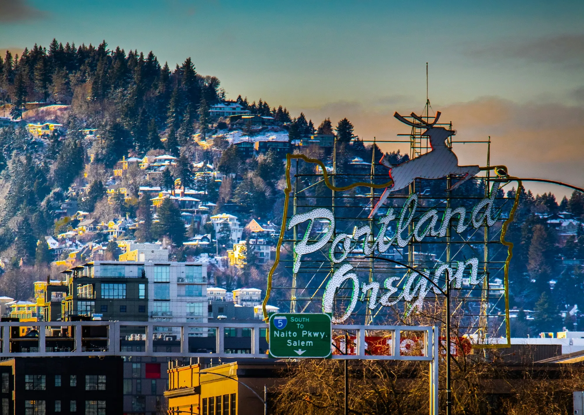Portland in winter