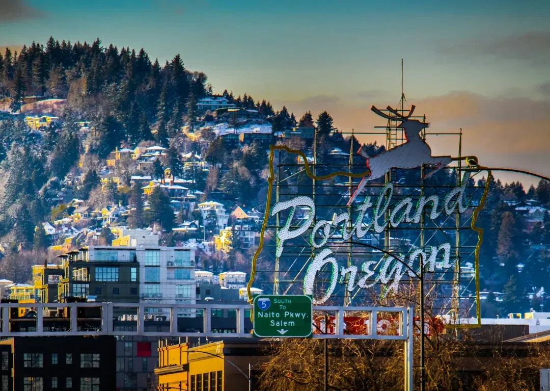 Portland in winter