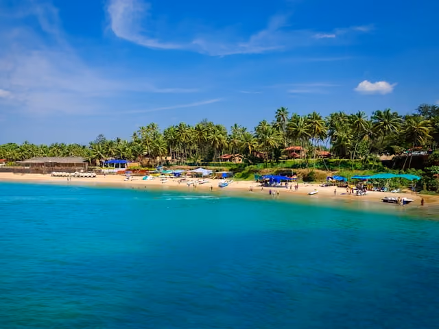 Beach and coastal scenery in Goa, India