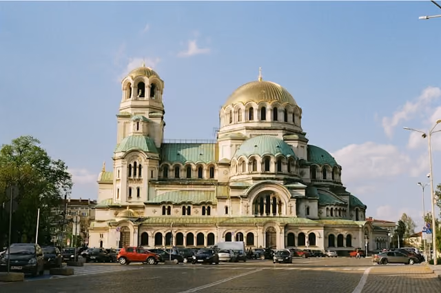 Sofia skyline and historic architecture in Bulgaria
