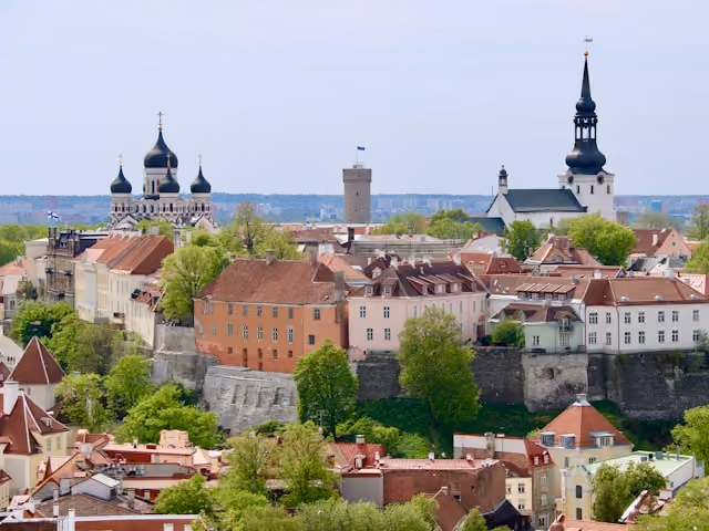 Tallinn old town skyline in Estonia