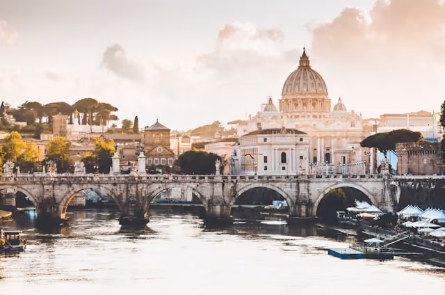 Historic architecture and cityscape in Rome, Italy