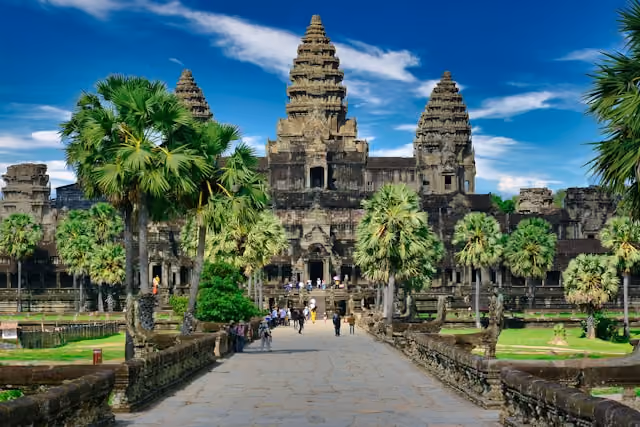 Angkor temple ruins near Siem Reap, Cambodia