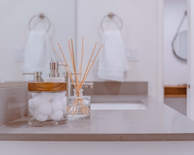 Modern hotel bathroom vanity and sink where travellers may question whether the tap water is safe to drink