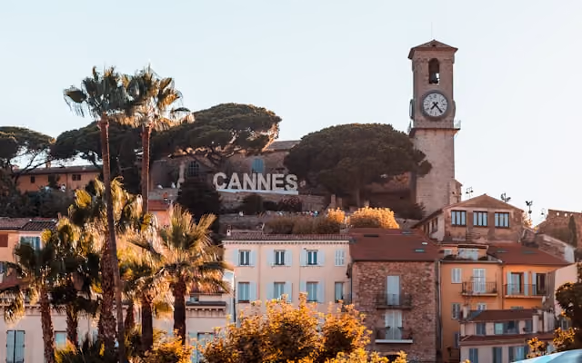 La Croisette waterfront promenade in Cannes, France