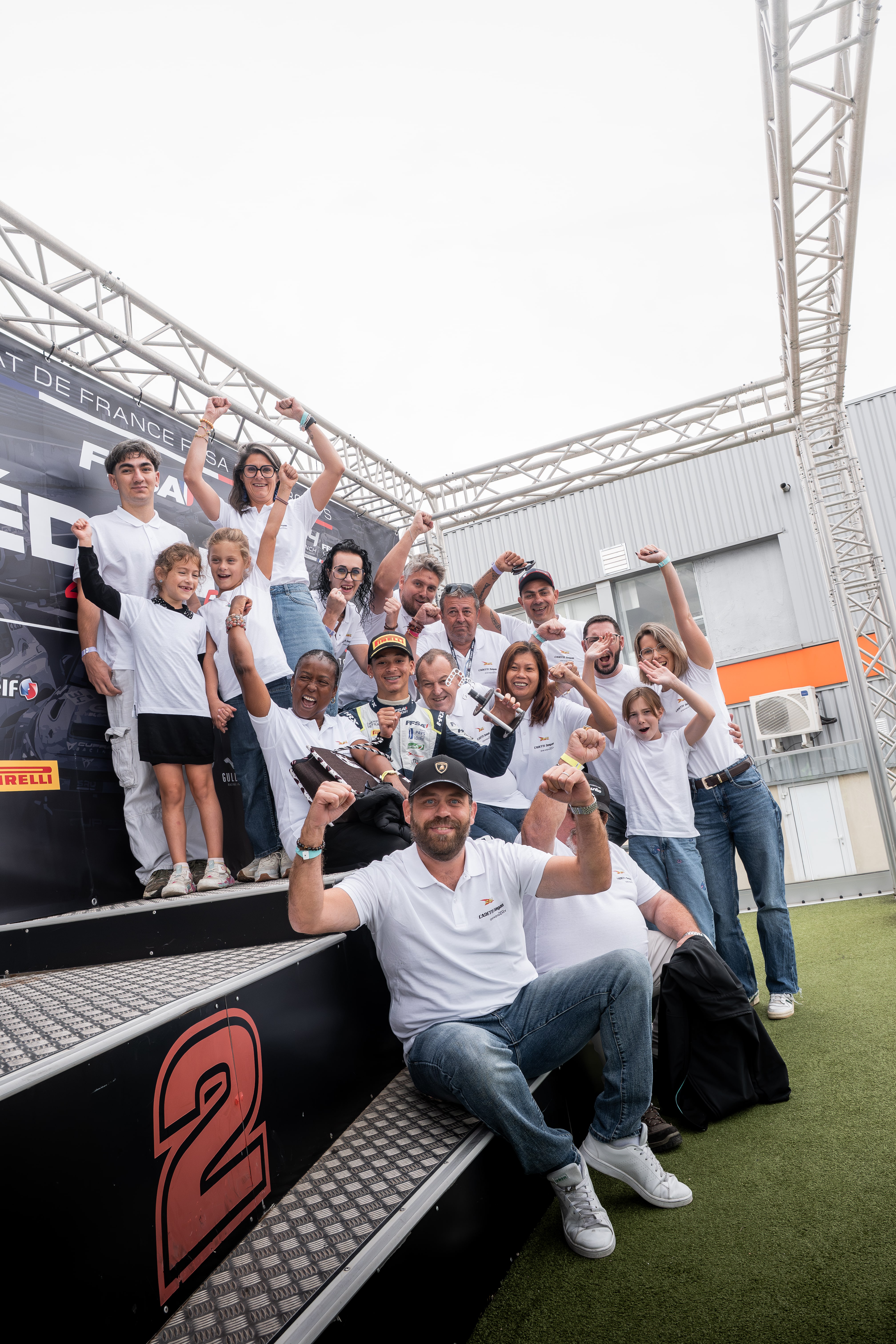 Rayan Caretti with family and friends