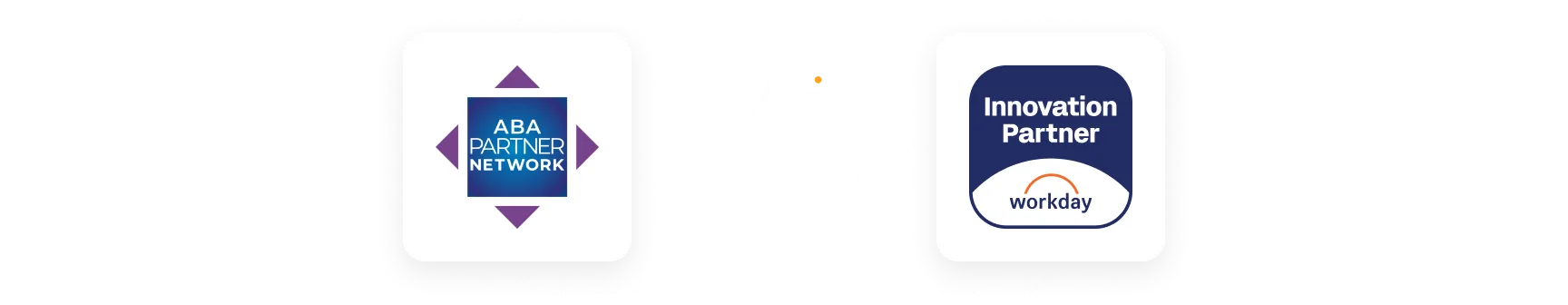 Logos of ABA Partner Network and Workday Innovation Partner with Inbenta logo in the center.