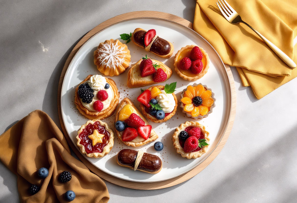 image of a pastry selection for a coffee shop & cafe