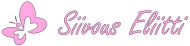 Siivous Eliitti logo with a pink butterfly and cursive text.