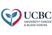 UCBC University Cancer & Blood Center logo with heart and leaf design.