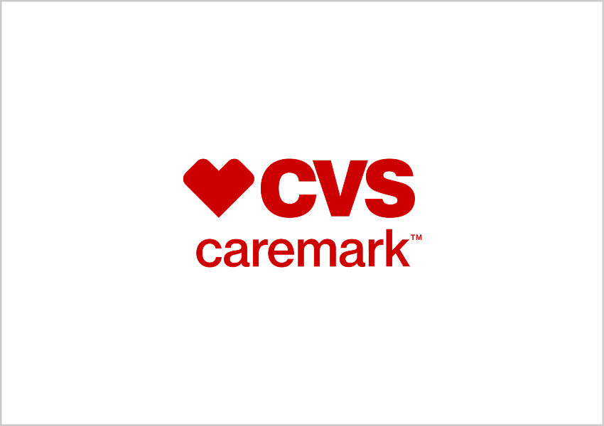 CVS Caremark logo with red heart symbol and text on a white background.