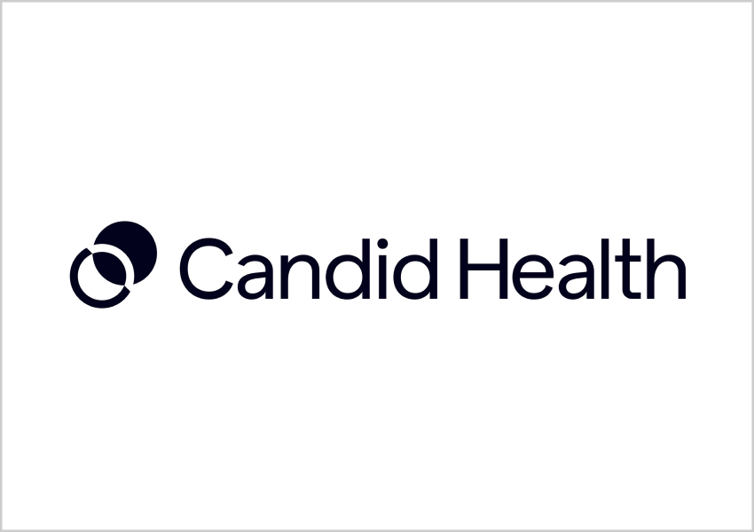 Candid Health company logo with two overlapping circles to the left of the text.