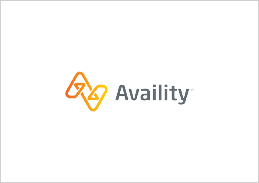 Availity brand logo with interlocking orange and yellow shapes.