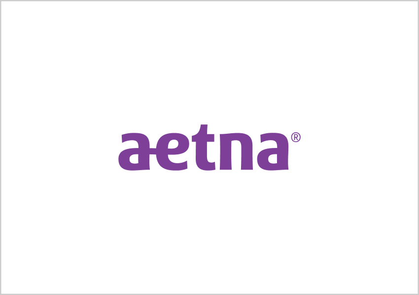 Aetna company logo in purple text on a white background.