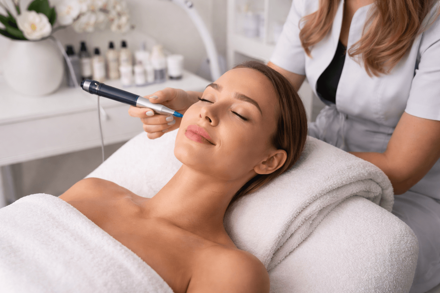 Microneedling treatment supporting skin rejuvenation at a med spa in Chandler, Arizona