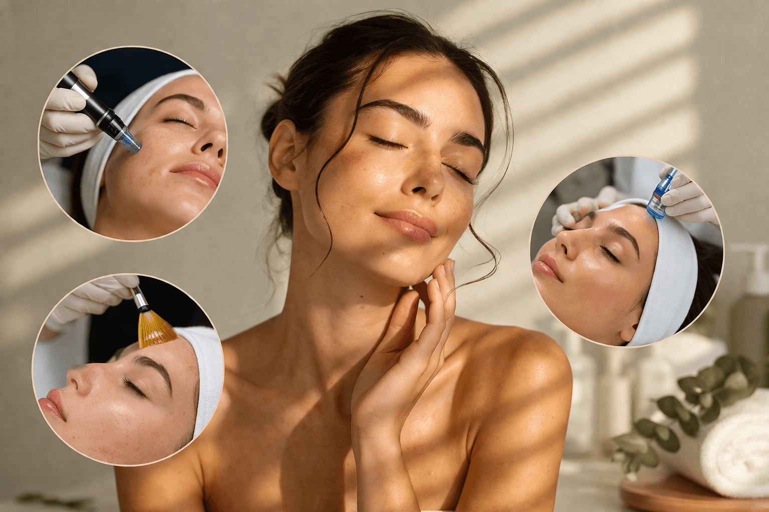 Woman receiving microneedling treatment for smoother skin in Chandler, Arizona