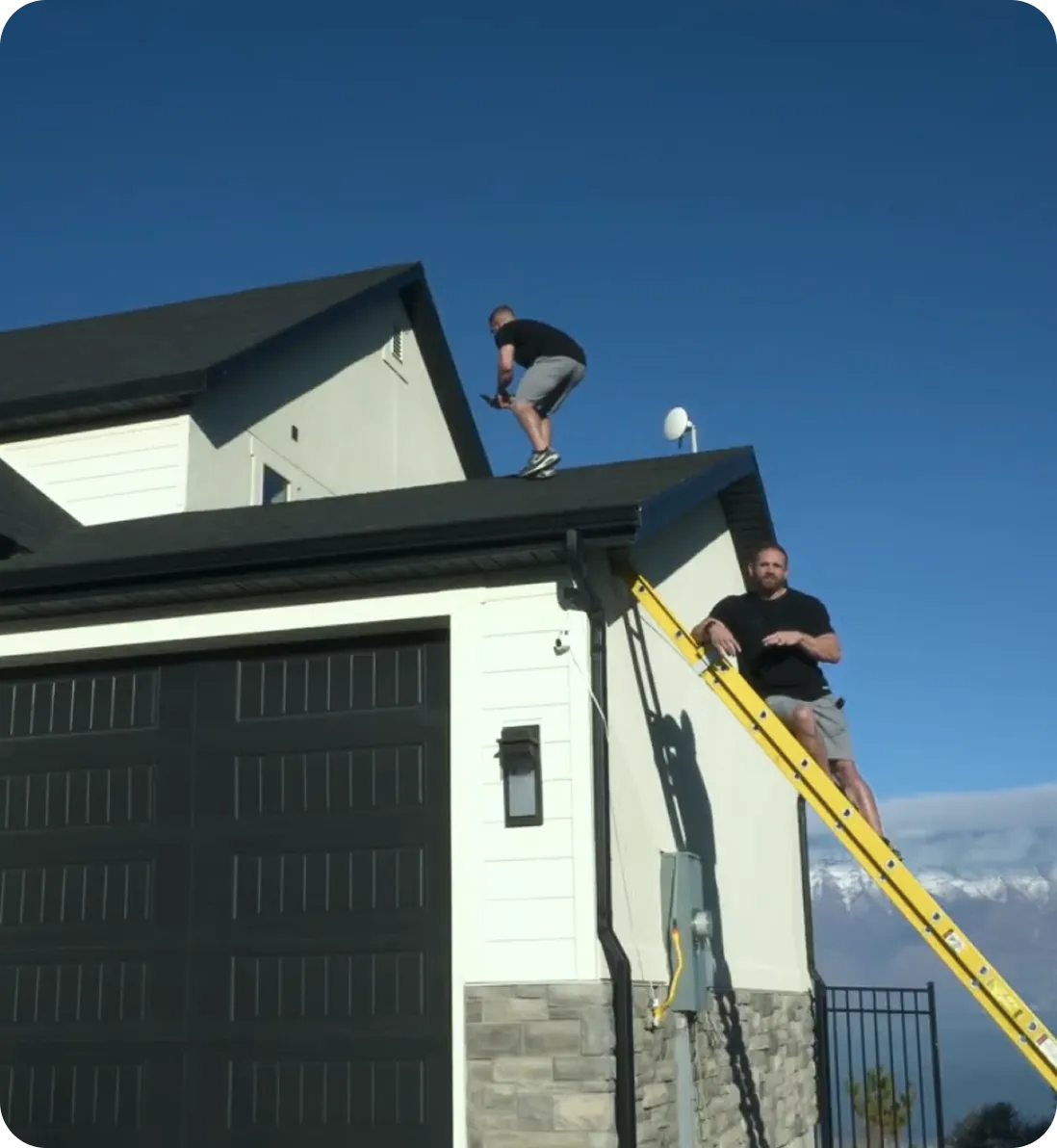 Video showing roofers using Paiv FieldCam during a roof inspection.
