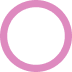 Pink circular ring with a transparent center on a white background.