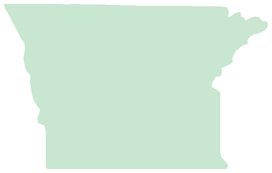 Pale mint silhouette of the state of Minnesota
