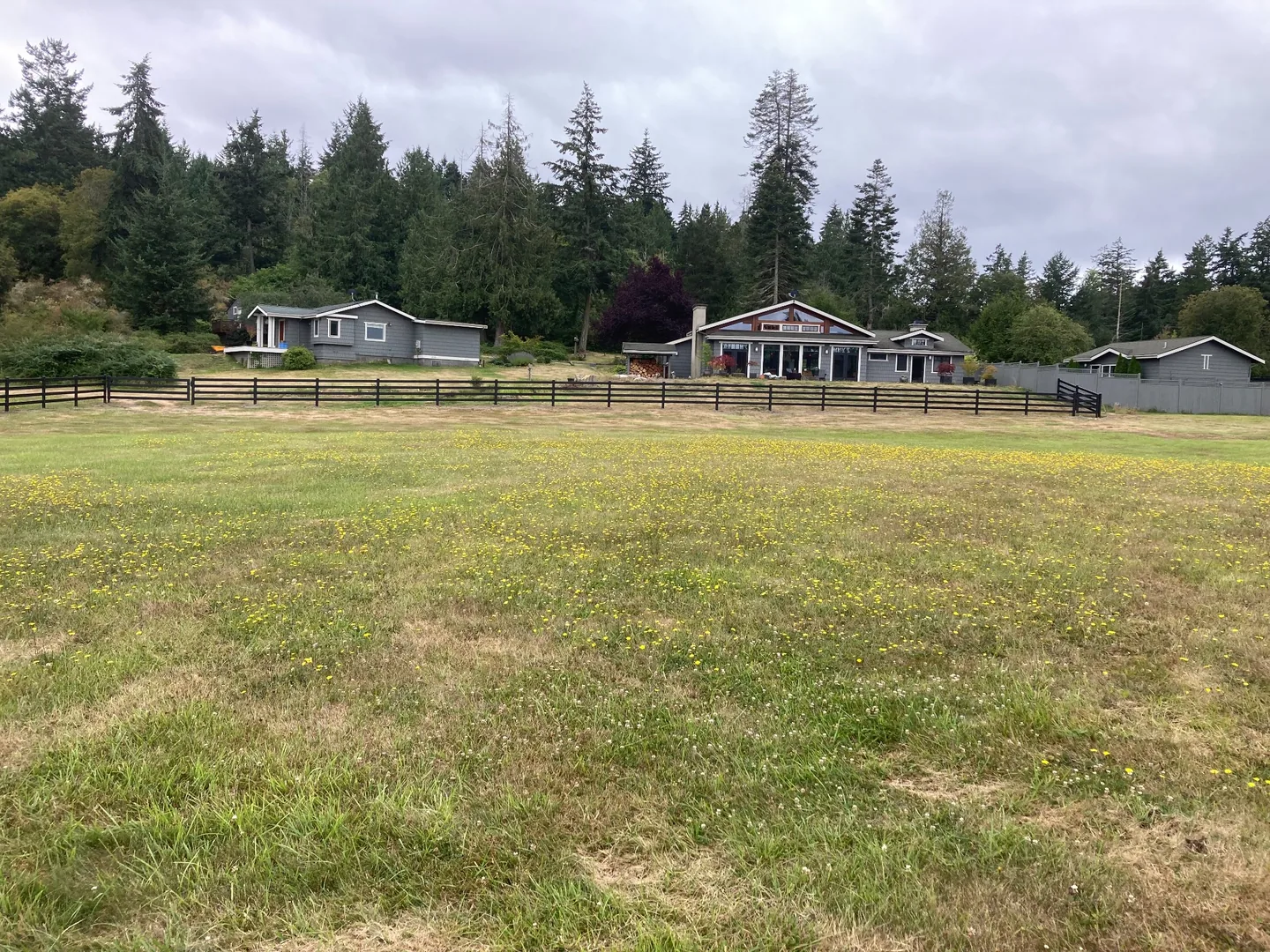 Buckley Steel Board fence across the San Juan Island estate frontage
