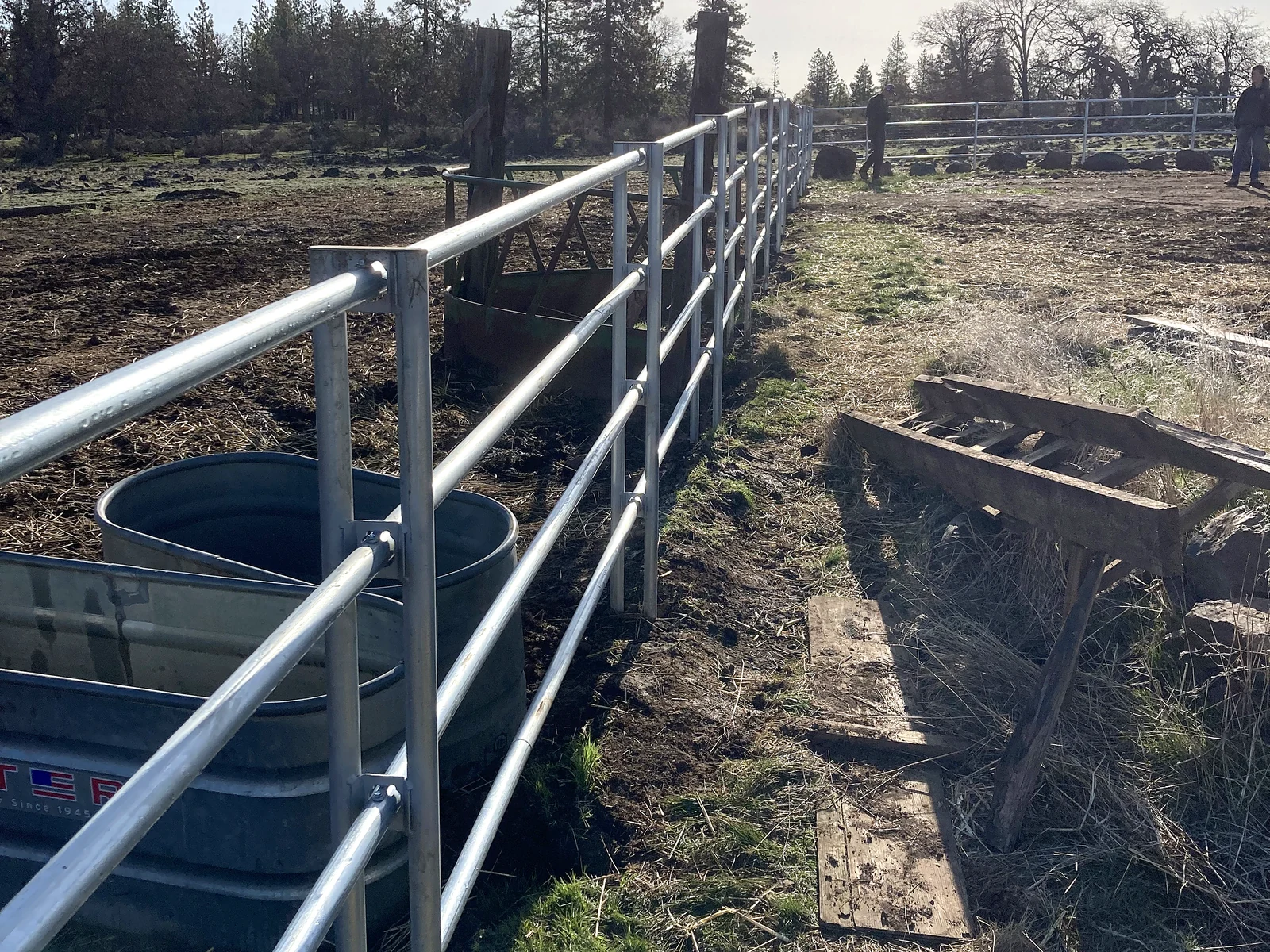 Interior perspective along Noble Contour fencing in the Goldendale corral