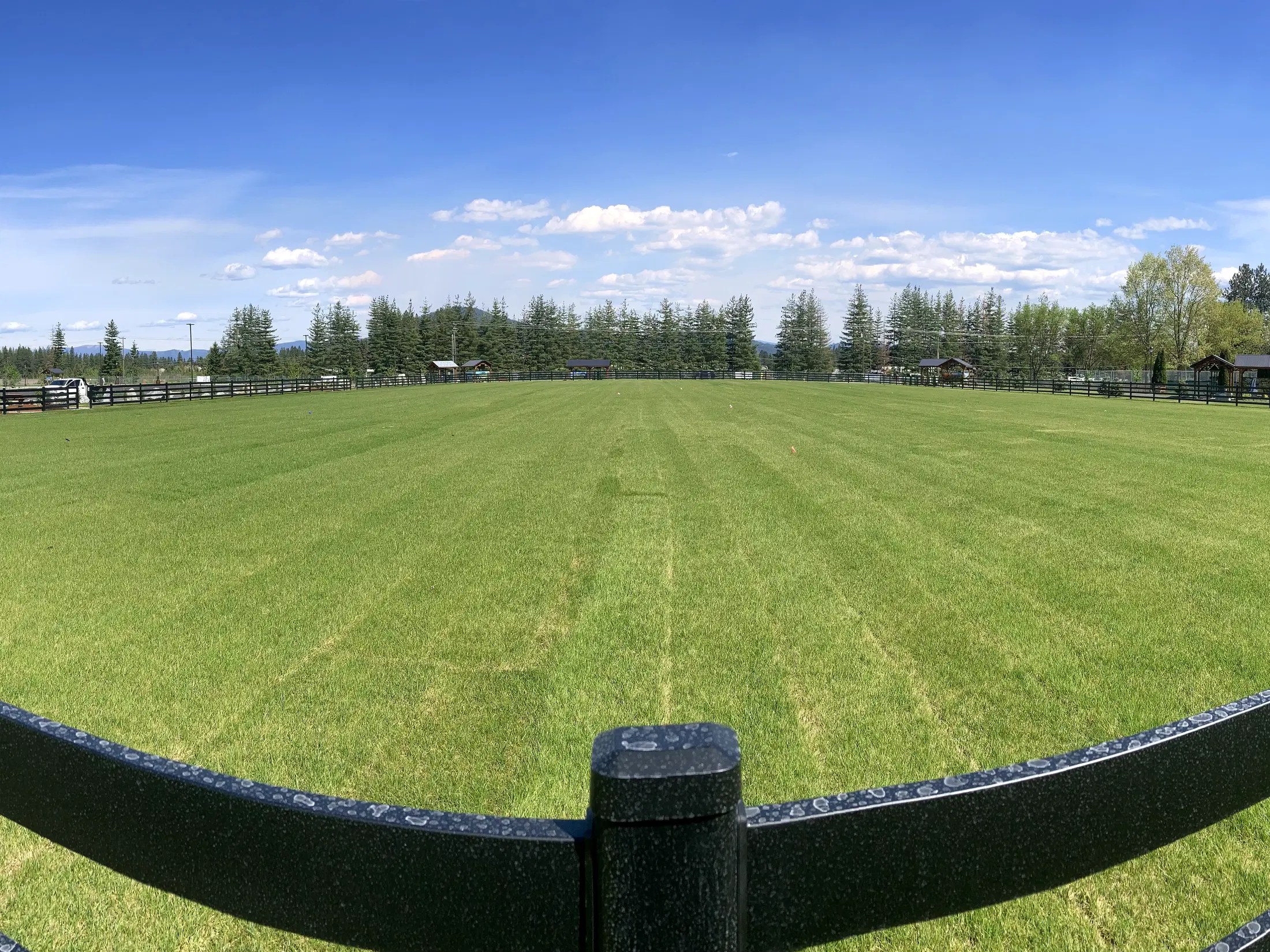 Wide open-entry view at Faith Walk Community Fitness Park in Coeur d'Alene, Idaho