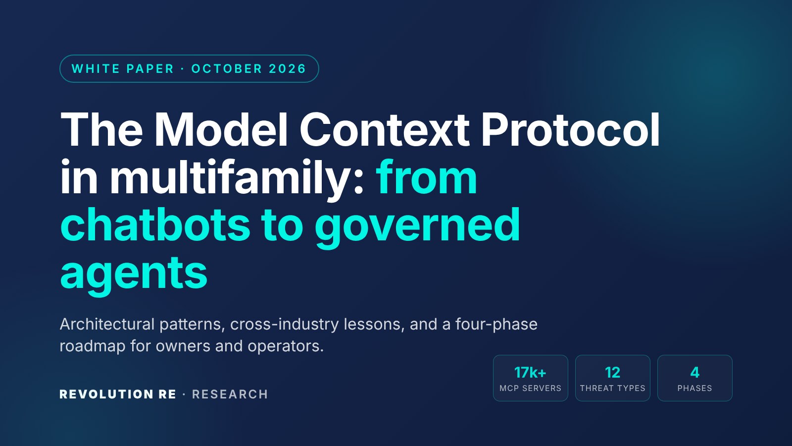 White paper: The Model Context Protocol in multifamily, from chatbots to governed agents