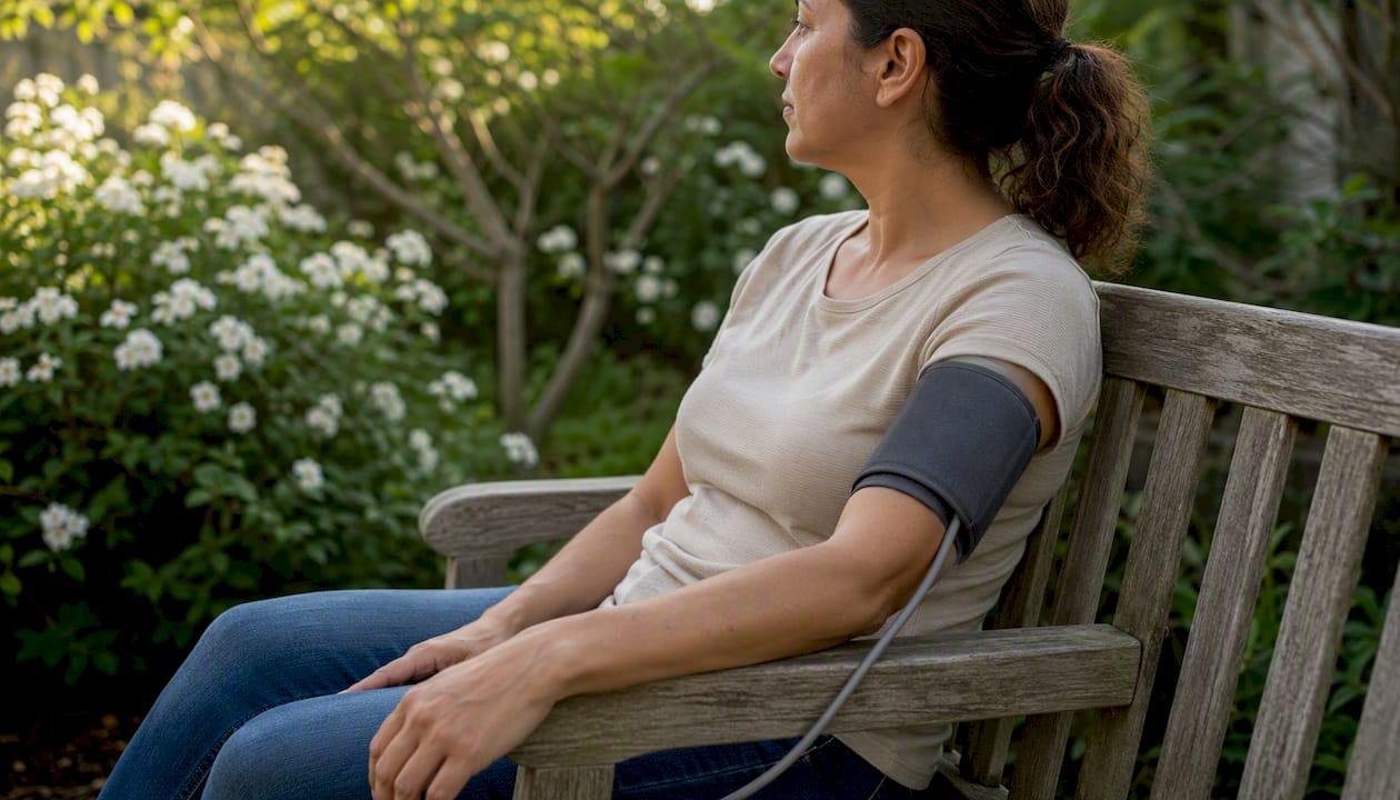 Proper posture for accurate blood pressure reading