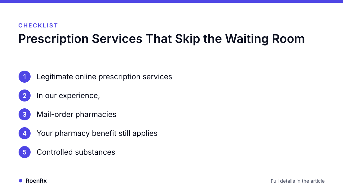 Checklist: Prescription Services That Skip the Waiting Room