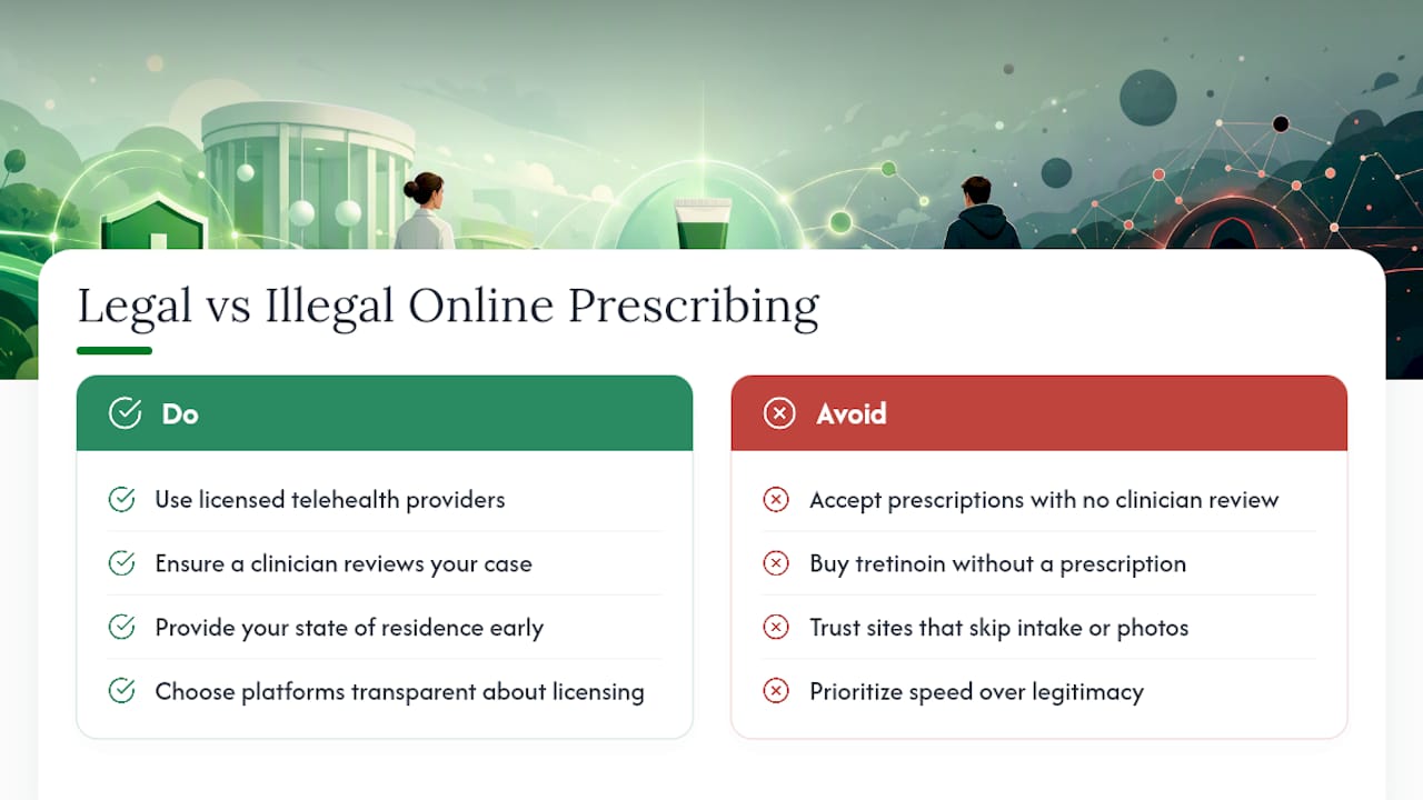 Is It Legal to Get Tretinoin Prescribed Online? — overview diagram
