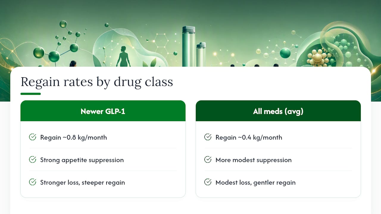 Comparison of medication weight regain rates