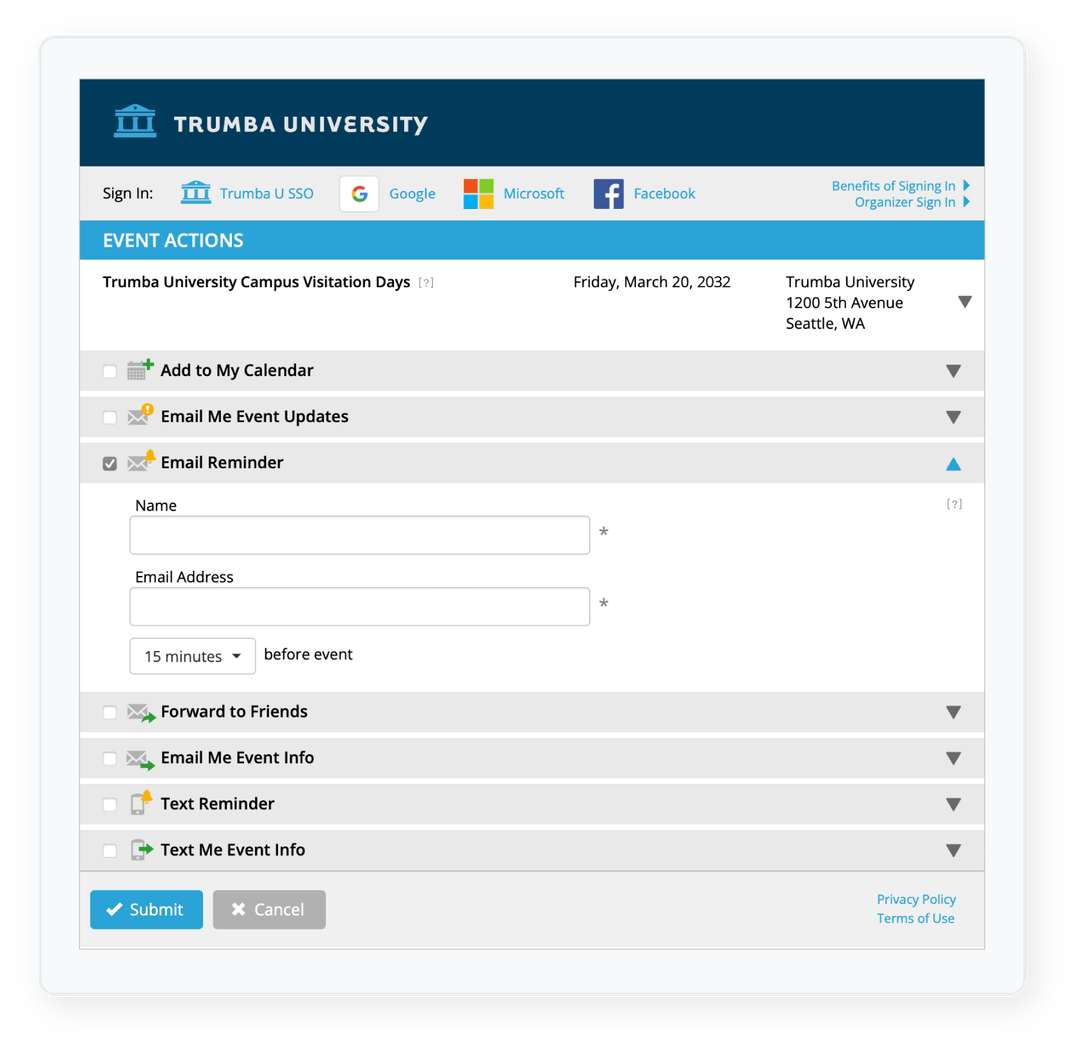 Event Calendar & Registration Platform - Trumba