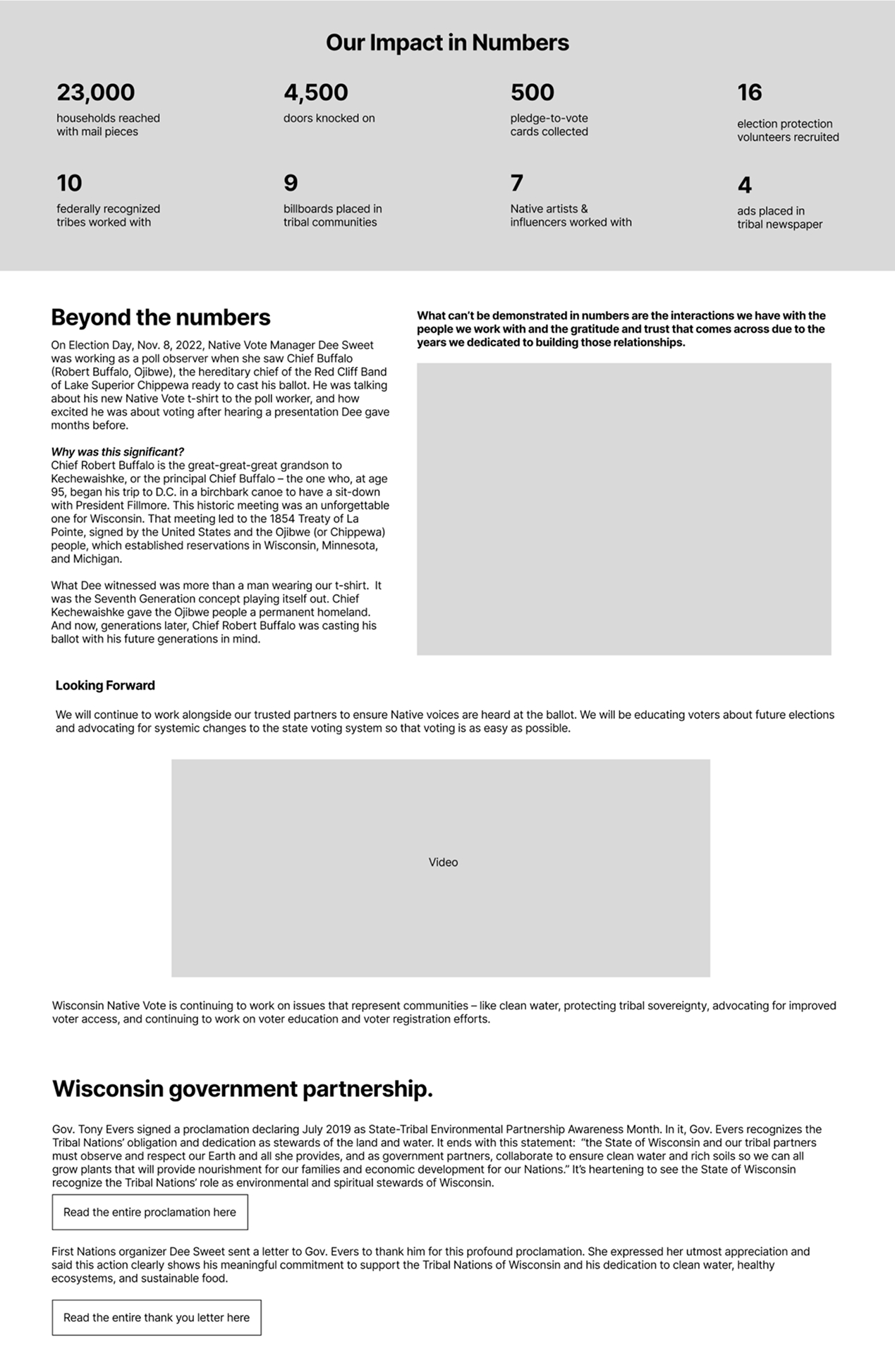 Native Vote page wireframe 1