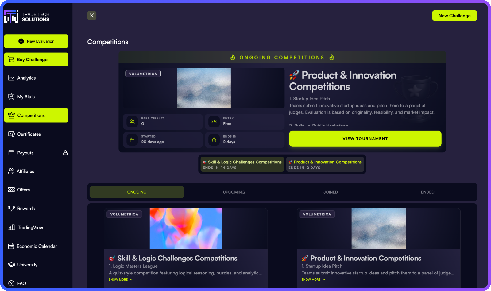 MTJ Dashboard Design