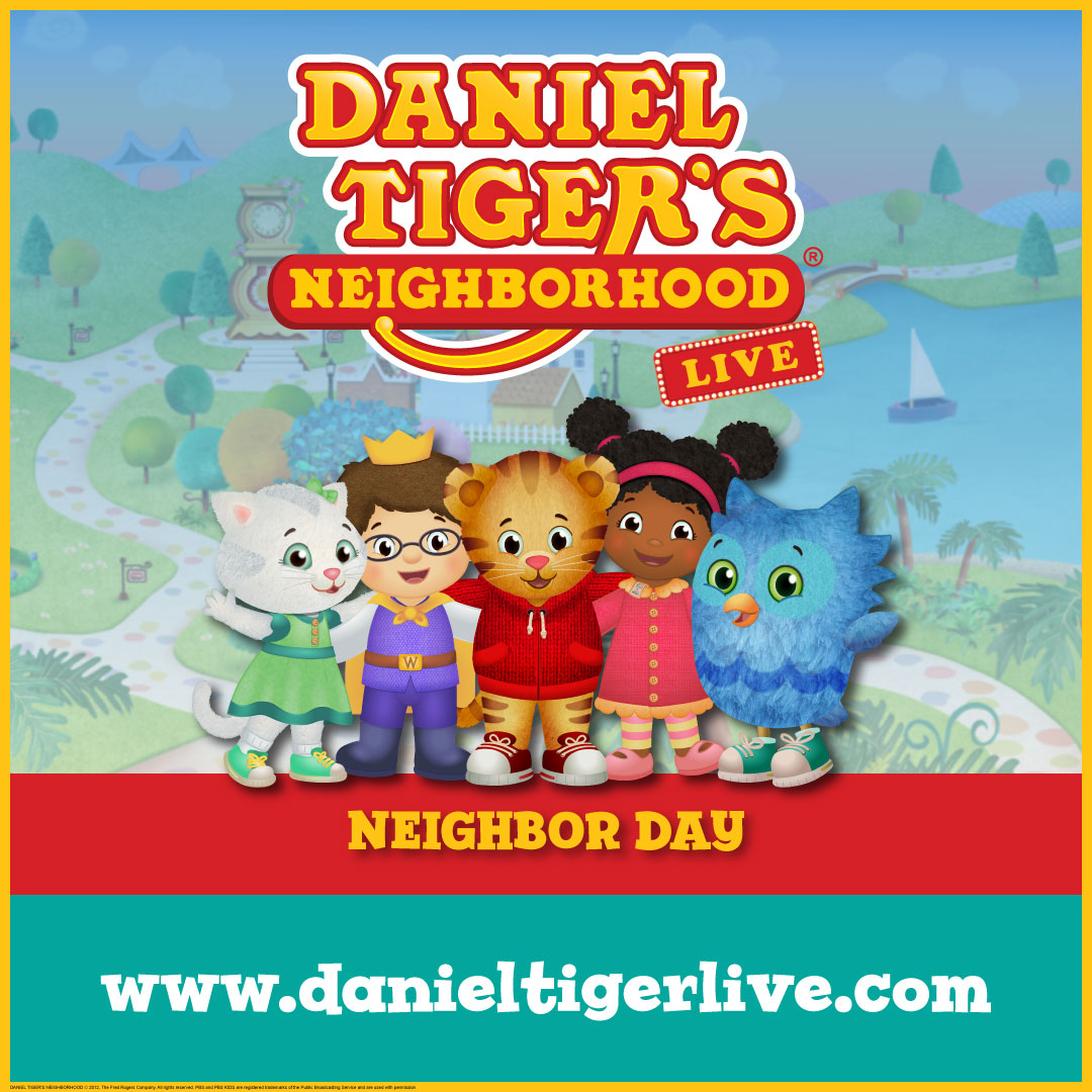 Daniel Tiger's Neighborhood Live key art as a square social unit