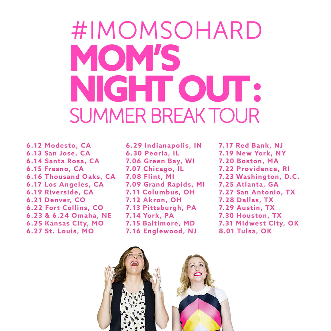 The #IMOMSOHARD tour dates graphic