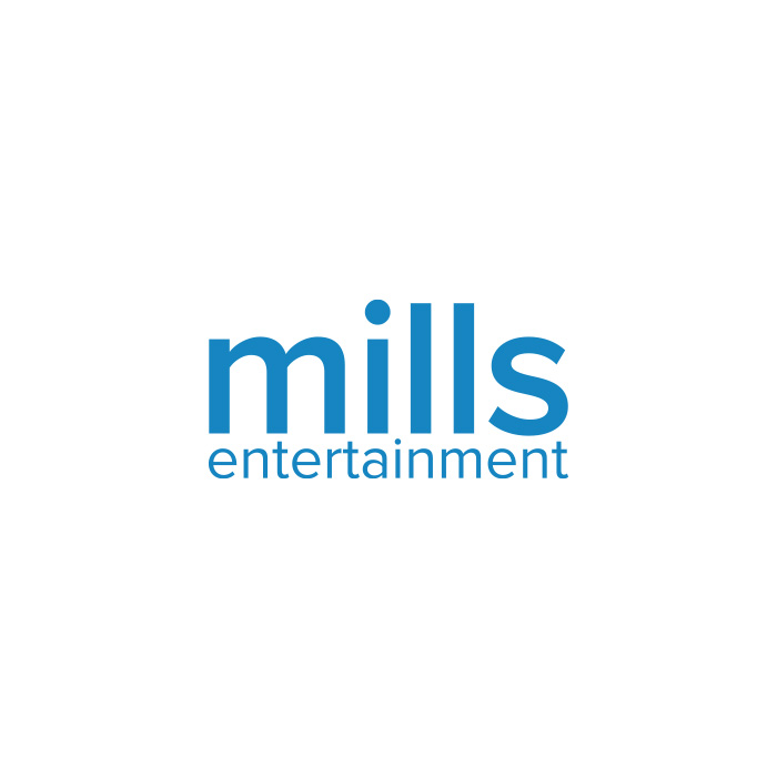 The modernised Mills Entertainment logo lockup