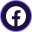 Facebook social media icon with white 'f' in a purple circle.