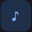 Light blue musical note icon centered on a dark blue rounded square background.