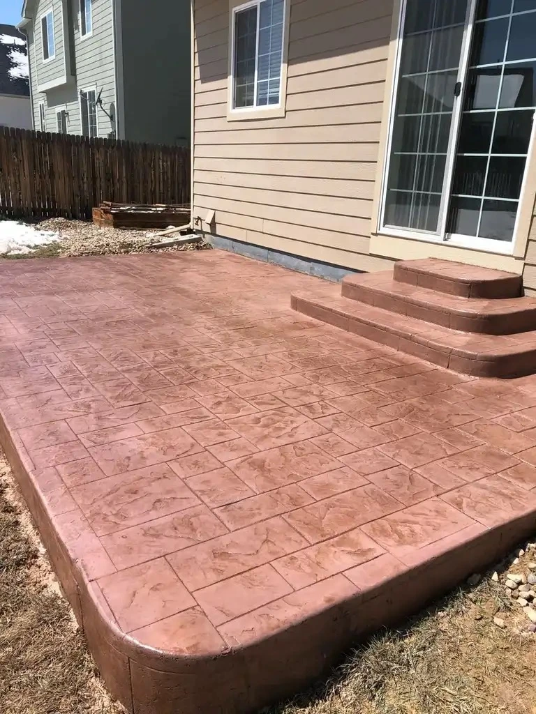 Stamped concrete patio Denver Colorado