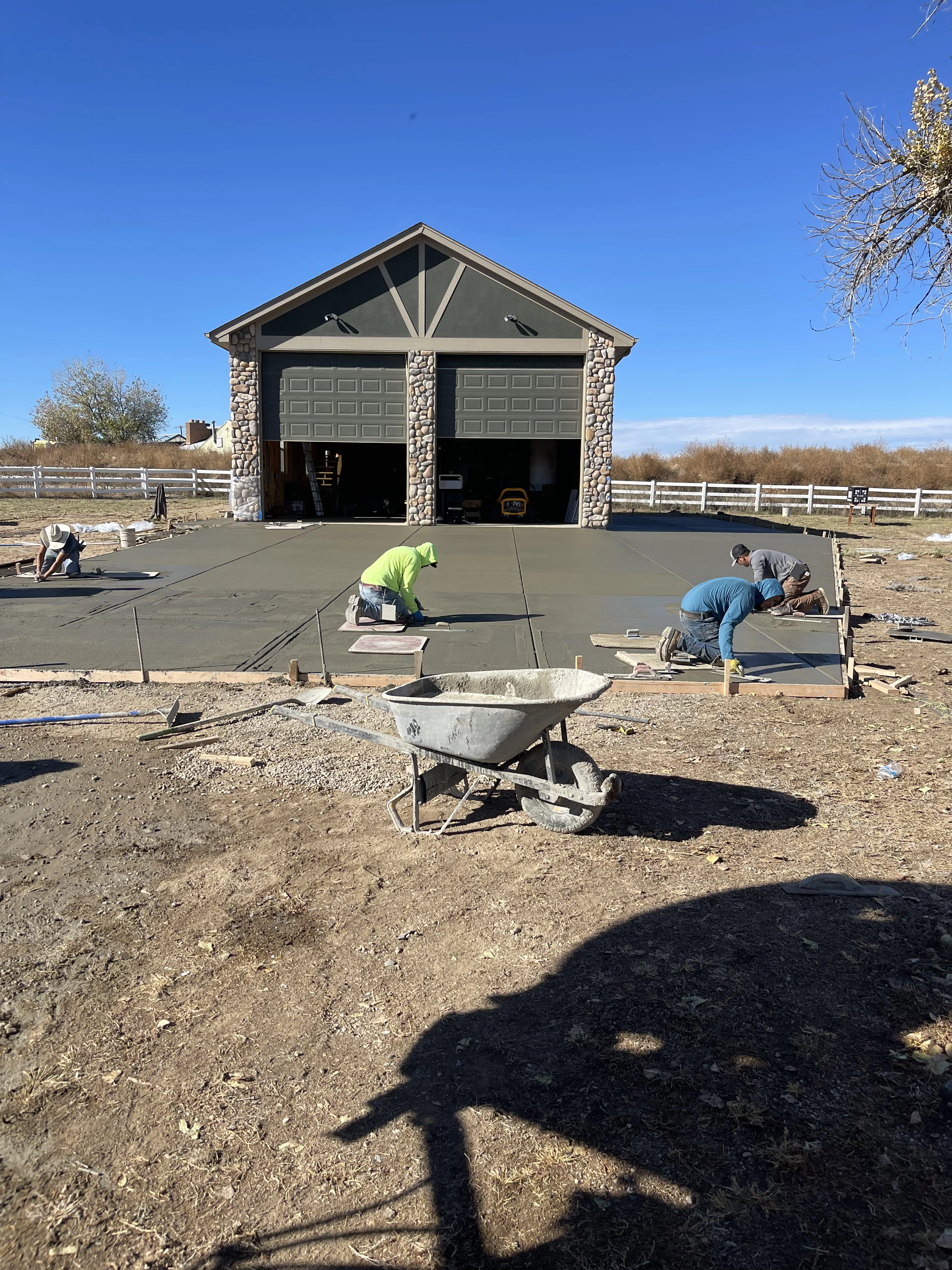 Plain concrete before stamped concrete installation Aurora CO