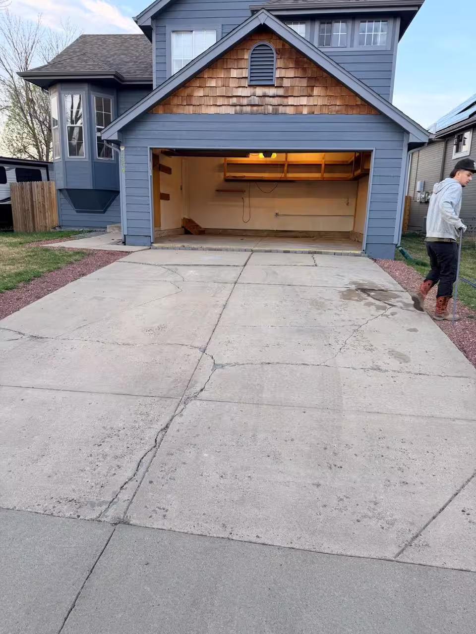 New concrete driveway after installation Denver CO