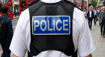 covert police harness with EN471 reflective badge on back.