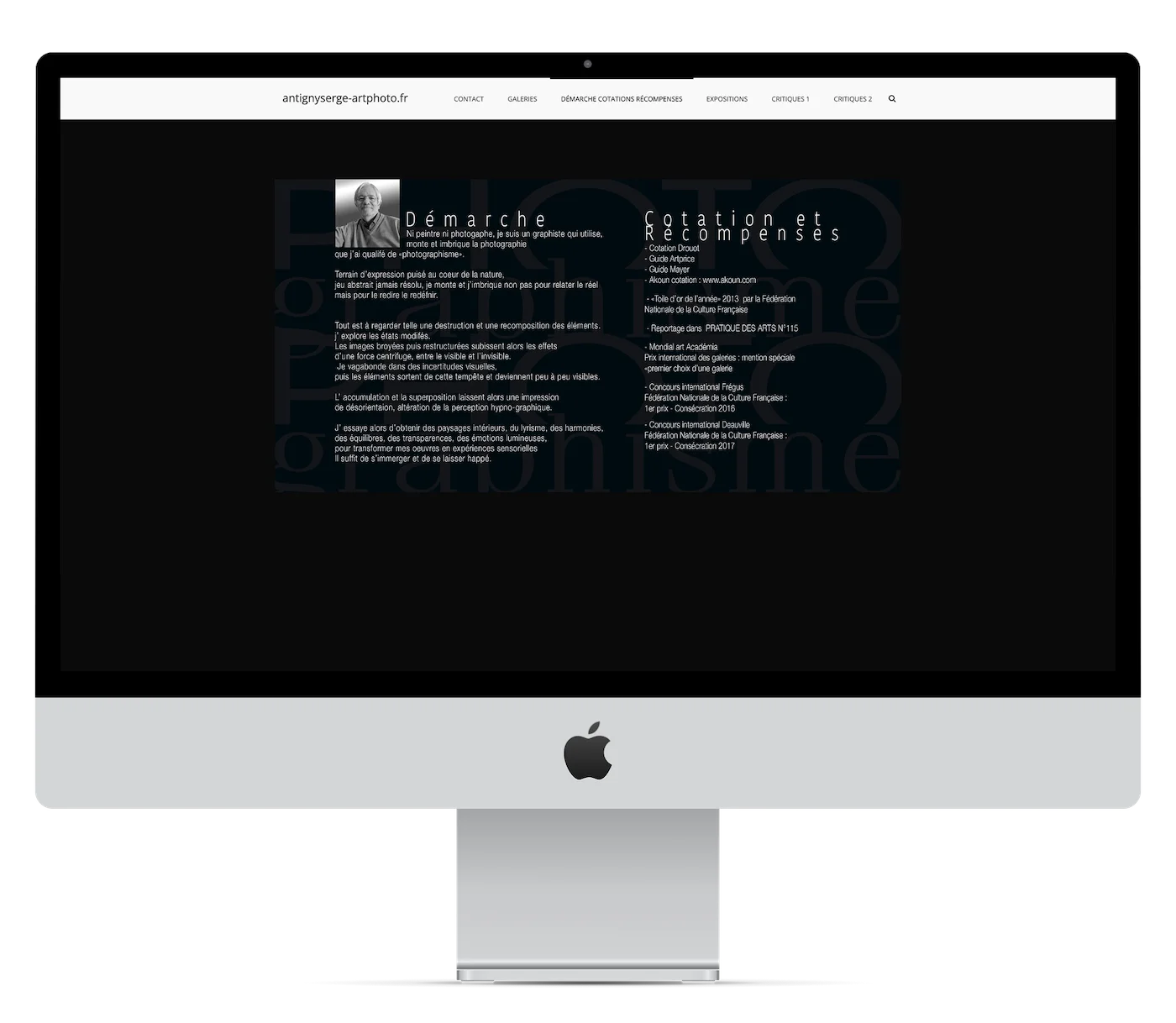 Présentation projet de développement web de serge antigny