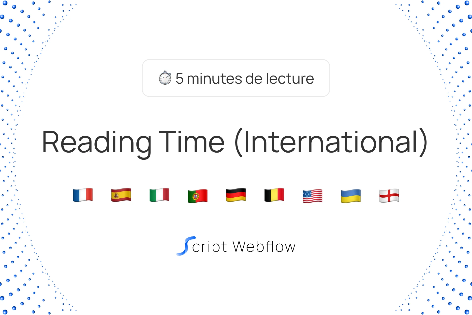 Image du script content reading time de Nicolas Leitao qui permet d'afficher un temps de lecture dans toutes les langues.
