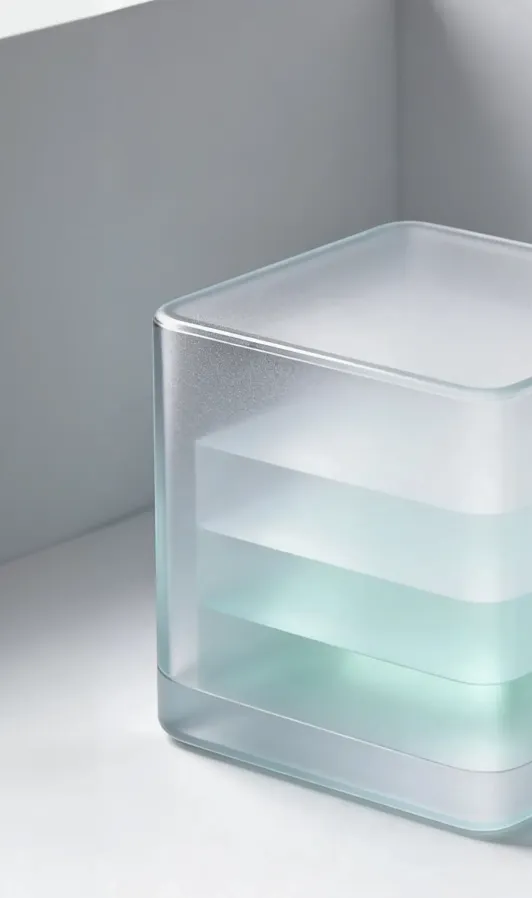 3D grid of transparent cubes stacked in a rectangular tower with some cubes illuminated in white and yellow.