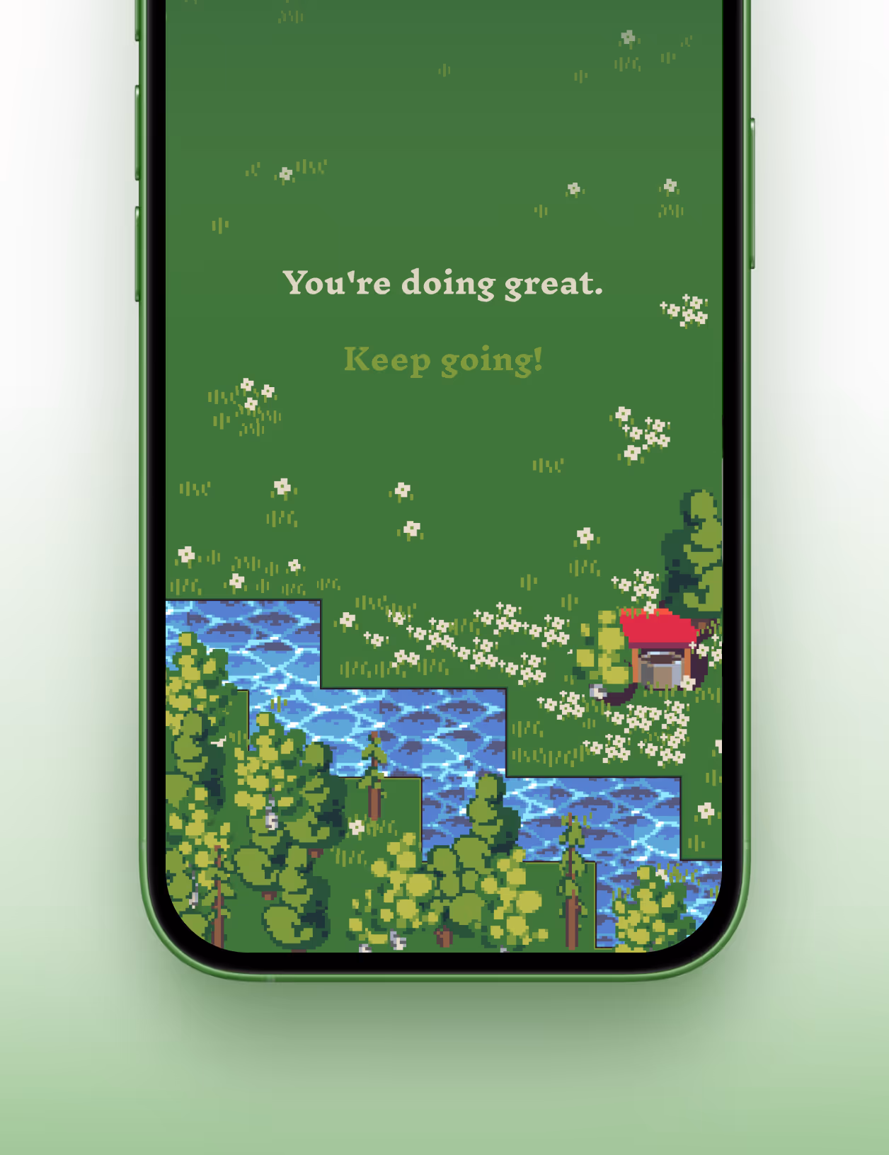 A shopping bag sitting on top of a green field.