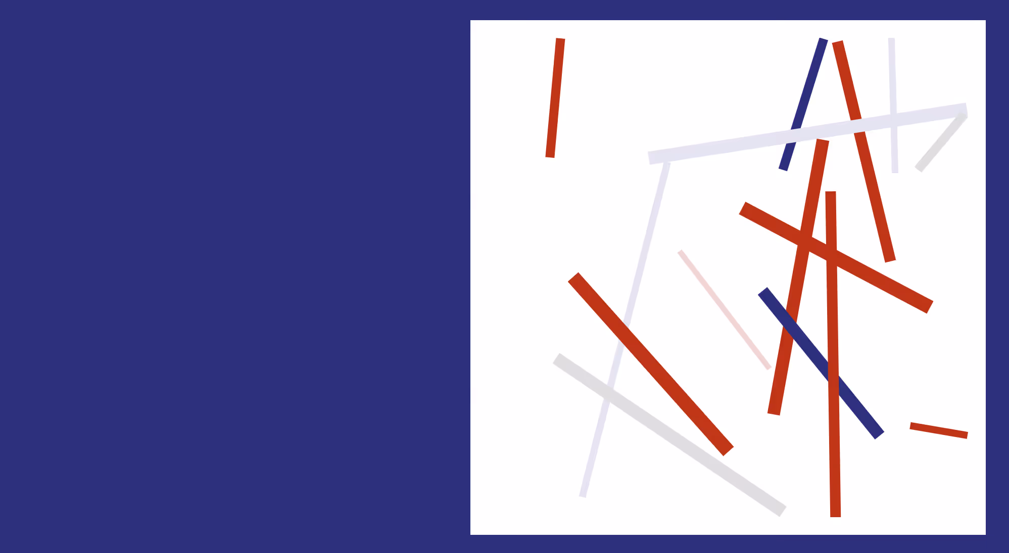 Ein farbiges Muster aus verschiedenen Strichen.