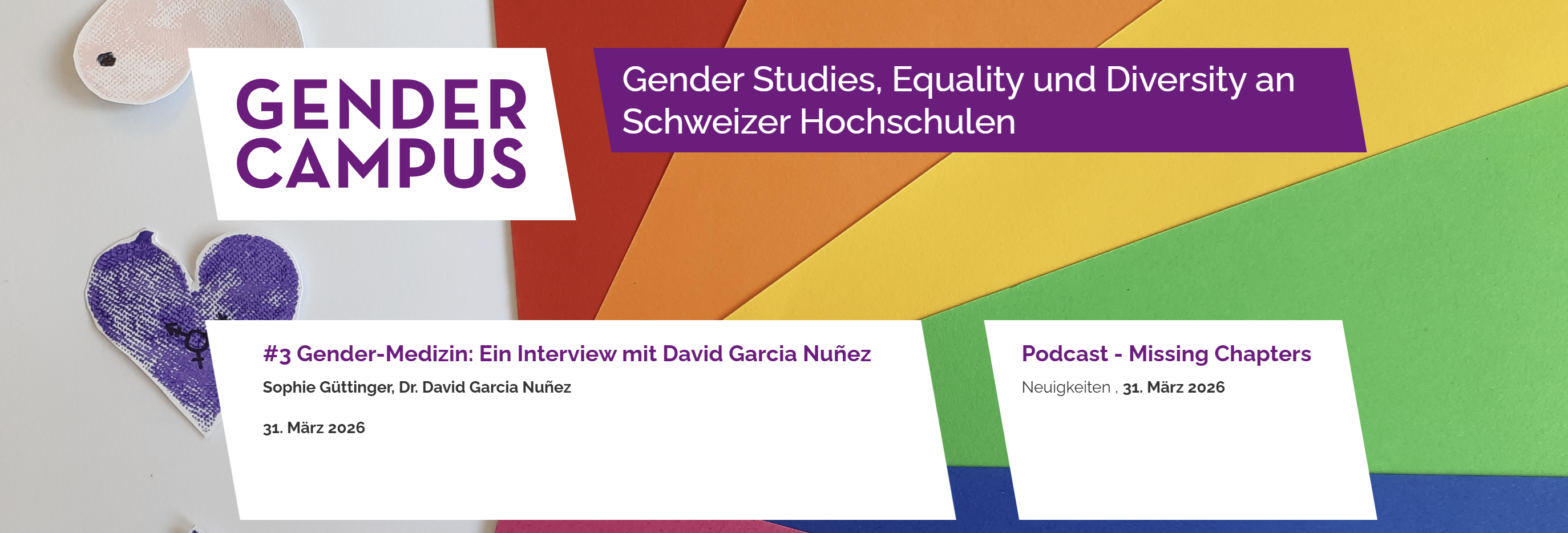 Screenshot der Eingangsseite: Logo und Claim des GenderCampus sind sichtbar.