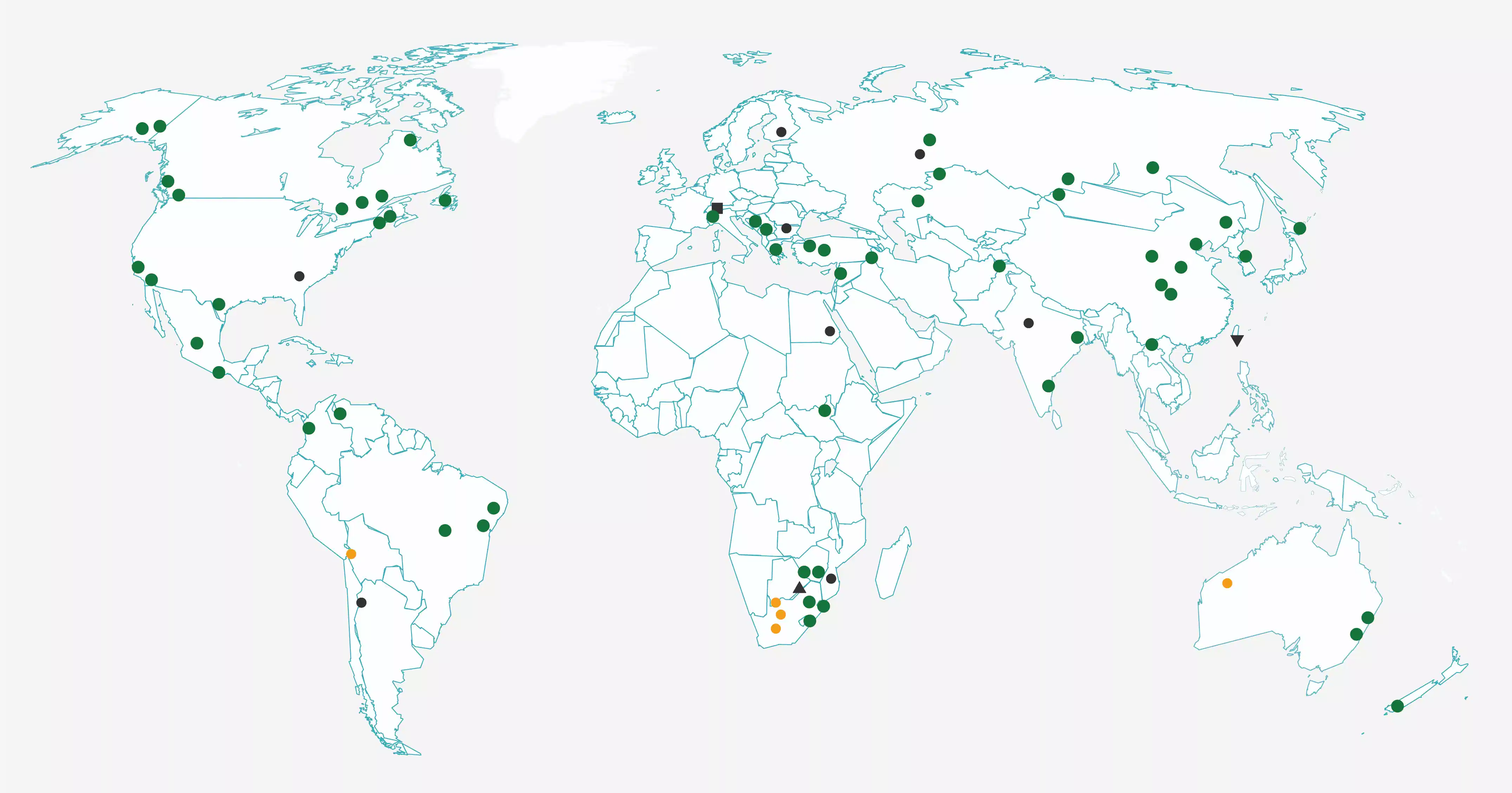 mappa uso amianto nel mondo
